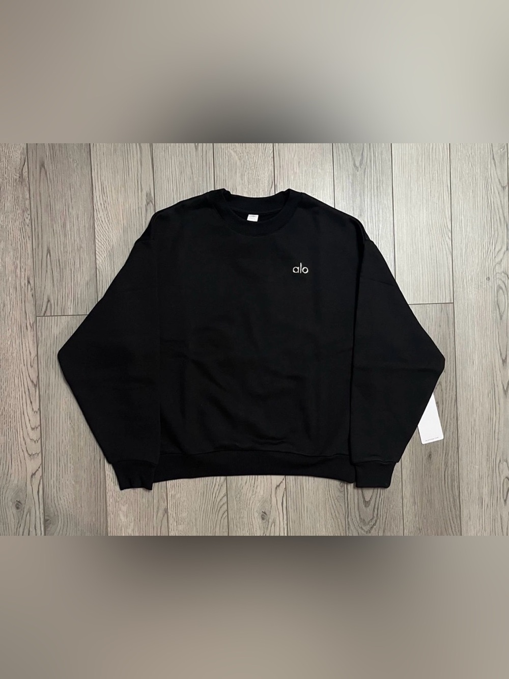 Alo Yoga Black Accolade Crewneck Sweatshirt M L